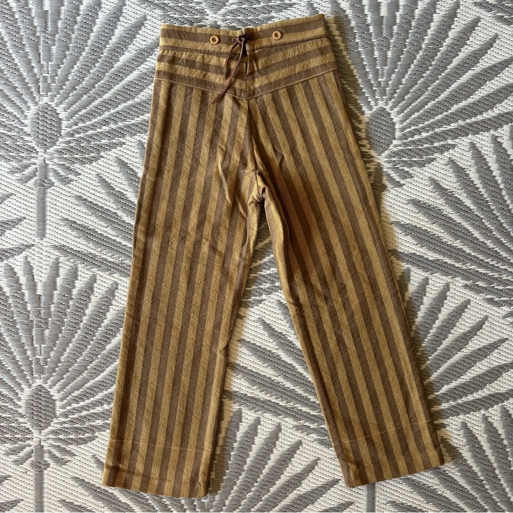 Antique Style Boys Herringbone Wool Trousers Suspender Button Pants Lot Size 7/8 - Picture 4 of 16